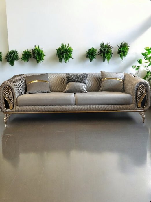 Black luxury living Room set - Two 3 Seater Sohva & 1 Chair