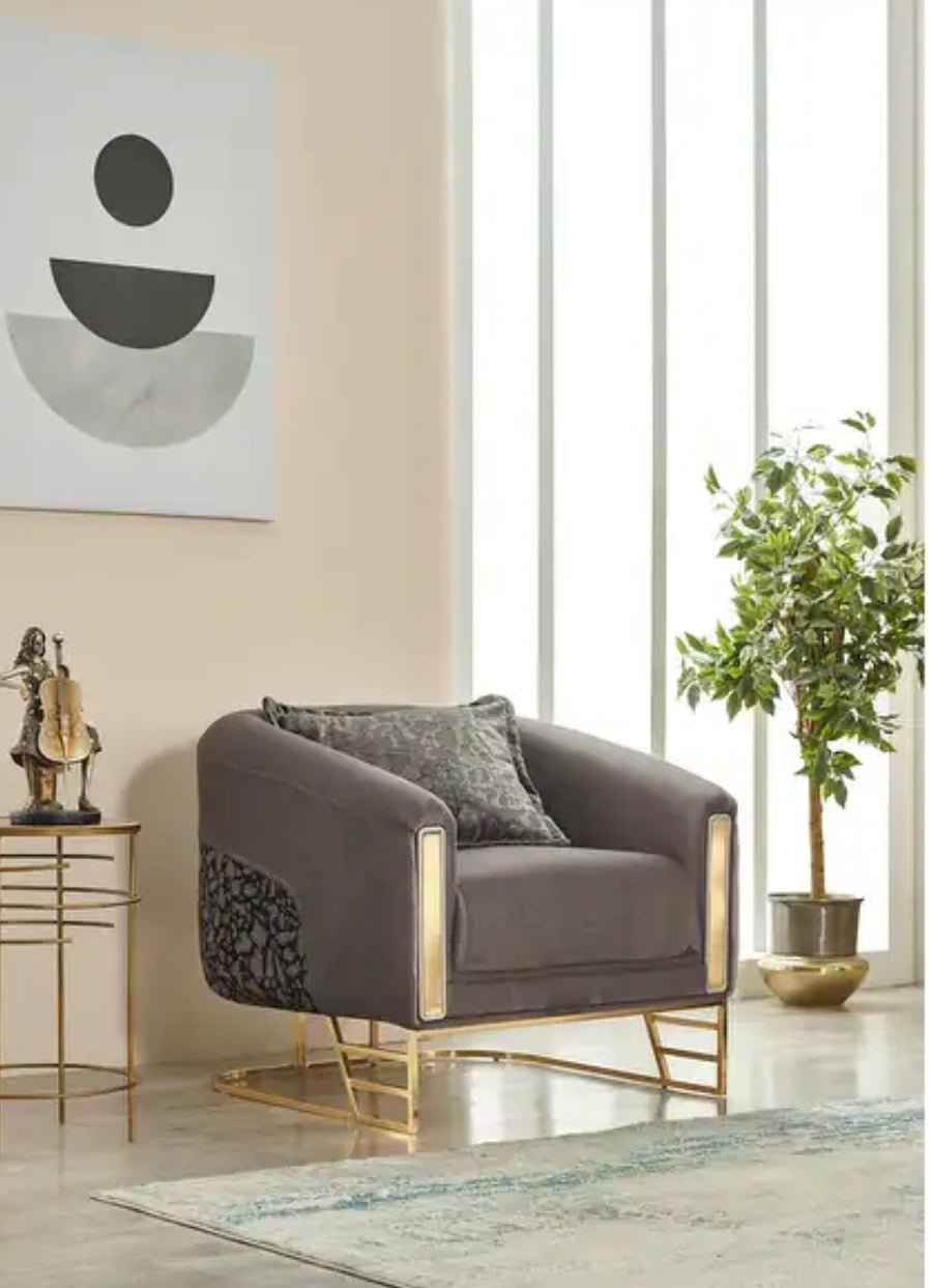 Rena Luxury 3 kpl olohuonesetit 3.2.1 sohva  - harmaa