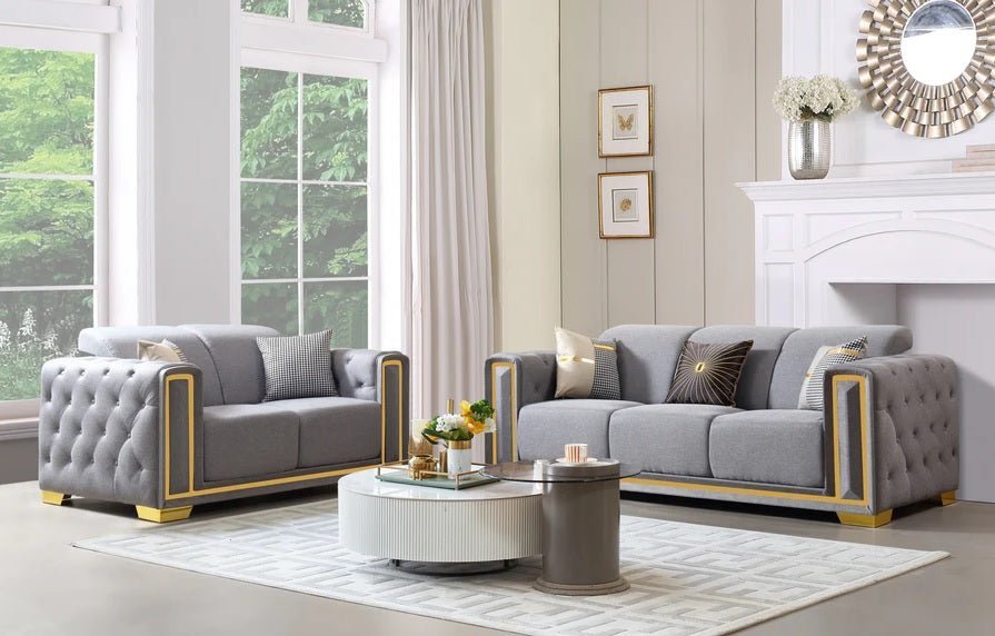 Chesterfield‑tyylinen ylellinen aito nahkainen olohuonesarja – Nordic Big Design, puinen klassinen arabialainen tyyli