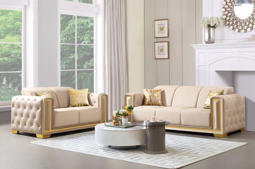 Chesterfield‑tyylinen ylellinen aito nahkainen olohuonesarja – Nordic Big Design, puinen klassinen arabialainen tyyli
