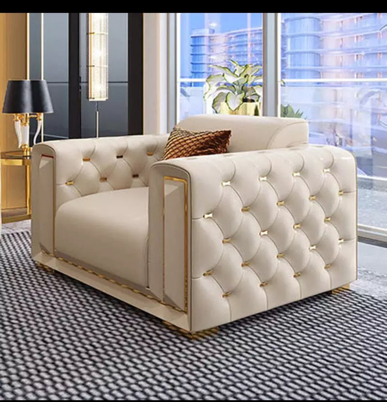 Chesterfield‑tyylinen ylellinen aito nahkainen olohuonesarja – Nordic Big Design, puinen klassinen arabialainen tyyli