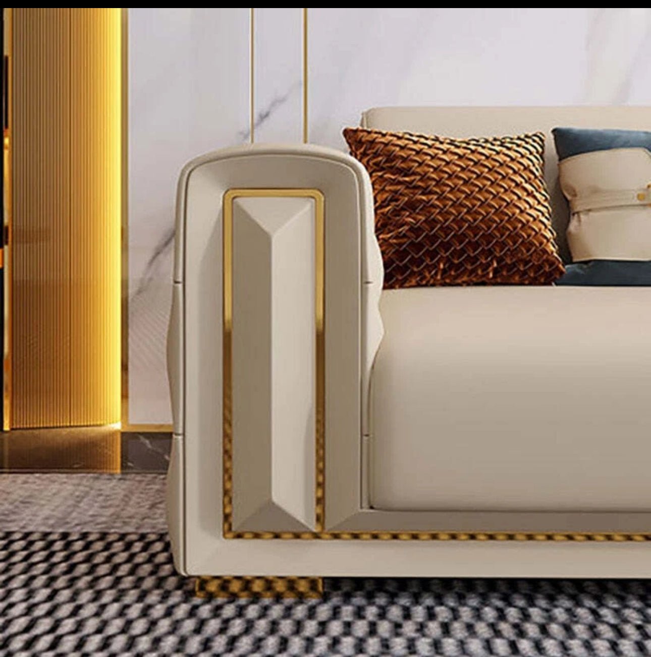 Chesterfield‑tyylinen ylellinen aito nahkainen olohuonesarja – Nordic Big Design, puinen klassinen arabialainen tyyli