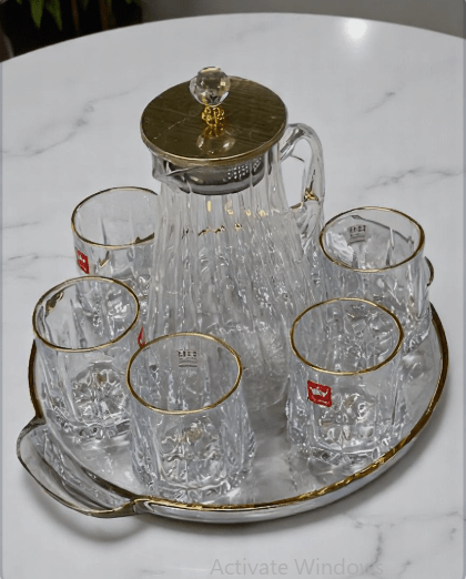 Water Jug with 6 Glass