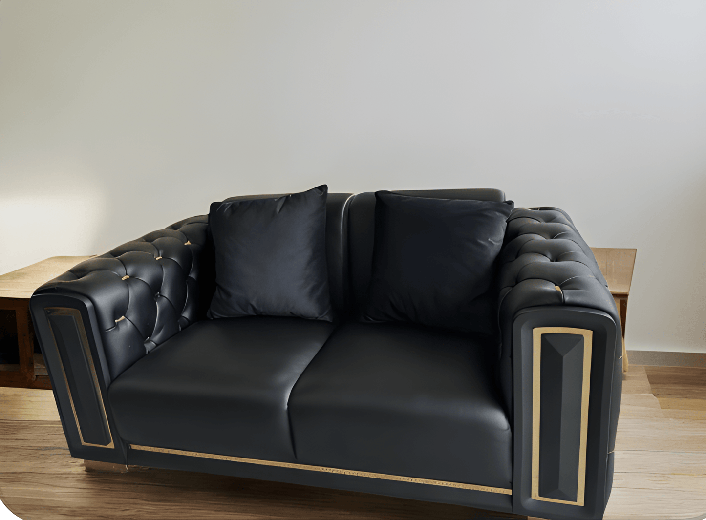 Chesterfield‑tyylinen ylellinen aito nahkainen olohuonesarja – Nordic Big Design, puinen klassinen arabialainen tyyli
